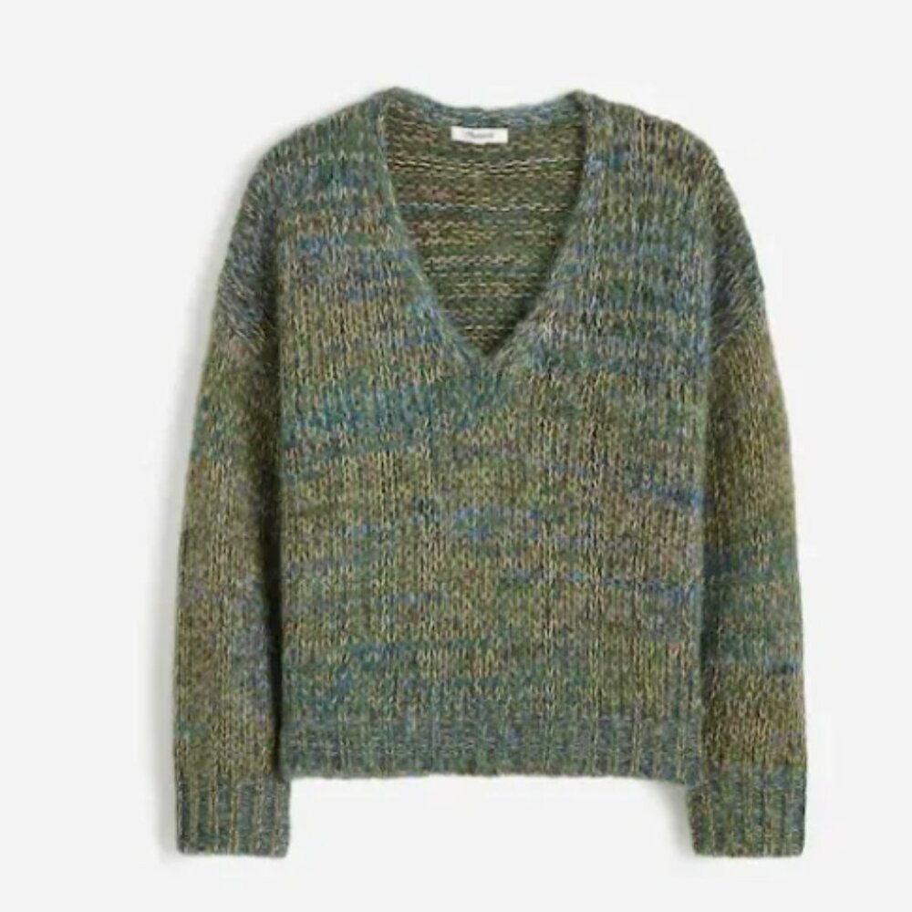 Madewell Marled V-Neck Sweater